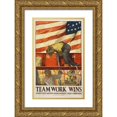 thumbnail image 1 of Hibberd Van Buren Kline 17x24 Gold Ornate Framed and Double Matted Museum Art Print Titled - Teamwork Wins (1917), 1 of 4