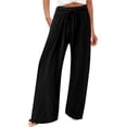thumbnail image 1 of Hibeli Womens High Waisted Palazzo Drawstring Solid Color Wide Leg Pants, 1 of 3