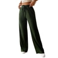 thumbnail image 1 of Hibeli Womens Wide Leg Sweatpants Elastic Drawstring Waist Solid Pants with Pockets, 1 of 5