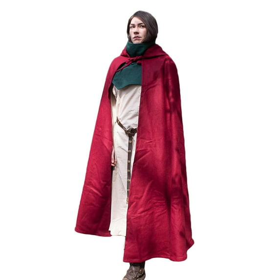 Burgschneider - Wool Hooded Cloak Hibernus Red (size: L )