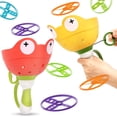 thumbnail image 1 of HiberyHom Outside Toys for Kids Ages 4-8, Flying Disc Launcher Toys 2 Pack, Manual Capture Catching Outdoor Games, Chasing Toy for Boys & Girls, Fun Family Yard Games, 1 of 6