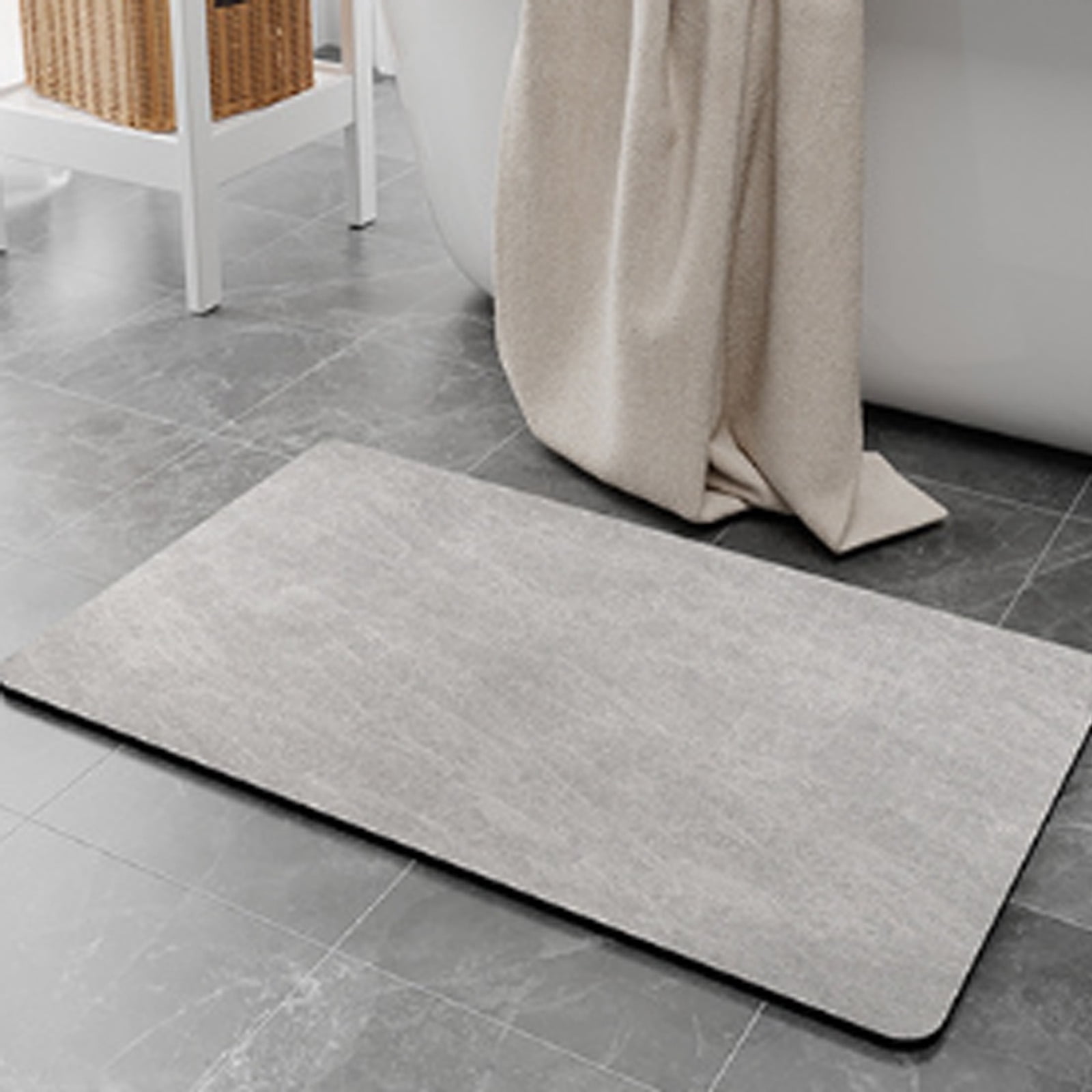 Hibibud Diatomaceous Earth Bath Mat, Non-Slip and Quick Dry Bathroom ...