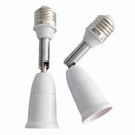 Hibibud Light Bulb Socket,Extended Light Socket for E27/E14/GU10 Bases,Durable Light Socket Outlet Adapter for Home, Office, Workshop, Garage, Basement