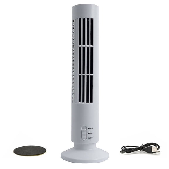 HIBIBUD Tower Fan,Dual Speed Wind Speed Portable Fan,Easy to Move Desk Fan