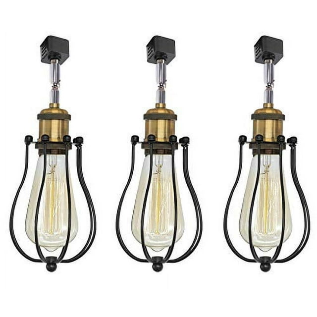 Hibibud Wire Cage Semi Track Lighting Heads Compatible with Single