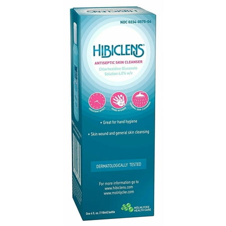 Hibiclens Antiseptic Skin Cleanser, Wound & General Skin Hygiene Solution, 4 Oz