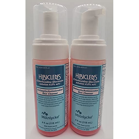 Hibiclens Antiseptic Antimicrobial Skin Cleanser 4oz Foam Pump (2 pack)