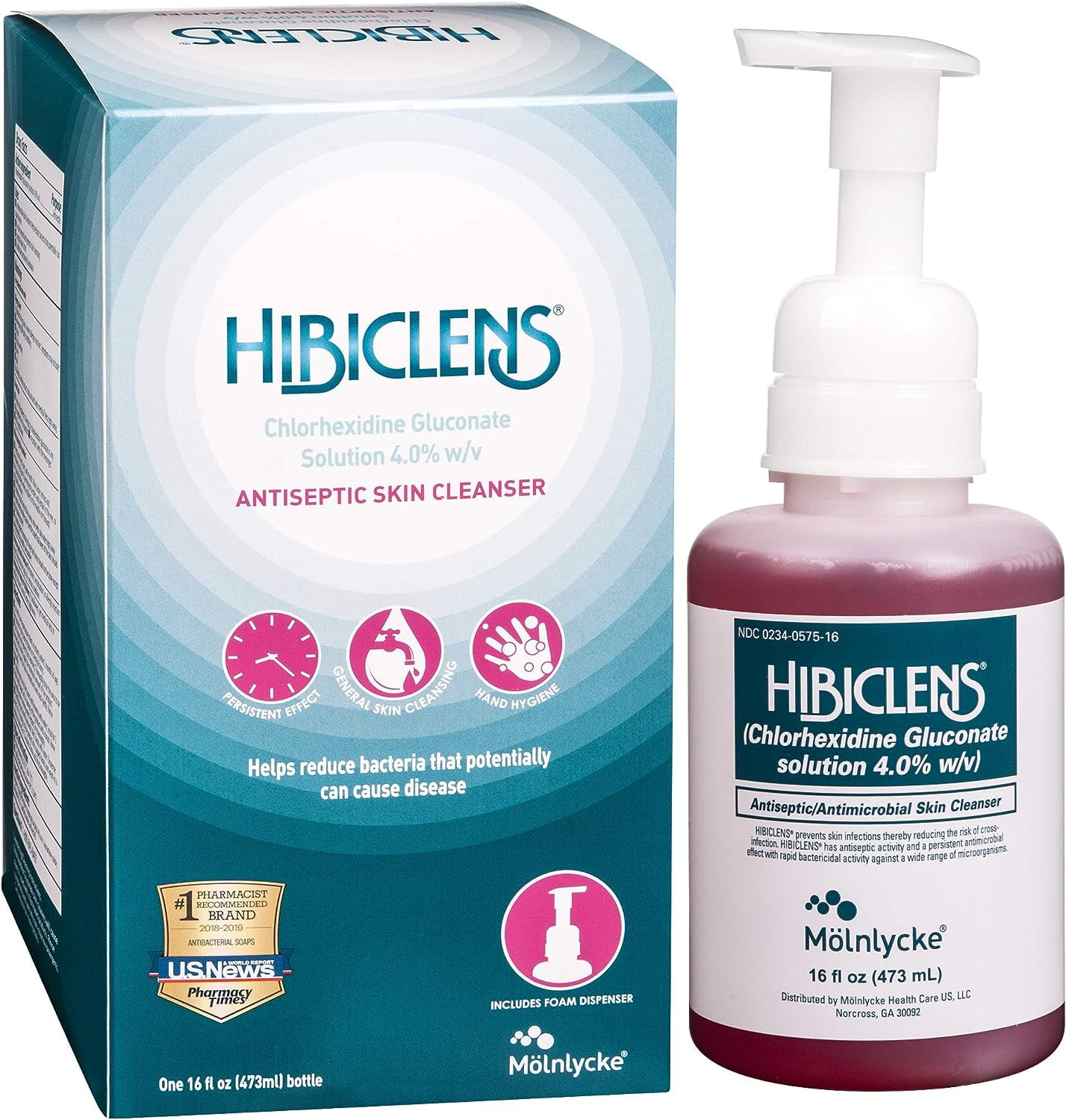 Hibiclens Antiseptic Skin Cleanser & Hand Soap Spray with Hand Pump