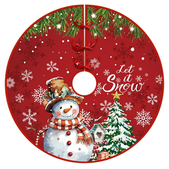 Hibiscsu 48 Inch Christmas Tree Skirt Christmas Decoration Tree Skirt Christmas Tree Decoration Ornaments