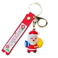 thumbnail image 1 of Hibiscsu Christmas Keychain Gift, Cute Cartoon Xmas Key Chain Santa Silicone Wristlet Keyring for Girls Women Schoolbag, 1 of 3