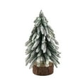 thumbnail image 1 of Hibiscsu Desktop Miniature Christmas Trees Mini Pine Tree with Snow and Wood Base for Xmas Holiday Party Home Tabletop Decor, 1 of 4