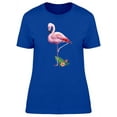 thumbnail image 1 of Hibiscus And Watercolor Flamingo T-Shirt Women -Image by Shutterstock, Female Large, 1 of 2