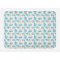 thumbnail image 1 of Hibiscus Bath Mat, Creative and Simplistic Layout of Pastel Tones Delicate Flowers, Plush Bathroom Decor Mat with Non Slip Backing, 29.5" X 17.5", Violet Turquoise, by Ambesonne, 1 of 2