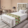 thumbnail image 1 of Hibiscus Bed Runner, Tropical Layout of Endemic Flowers and Botany, Decorative Accent Bedding Scarf for Hotels Homes and Guestrooms, Twin, Vermilion Lime, by Ambesonne, 1 of 2