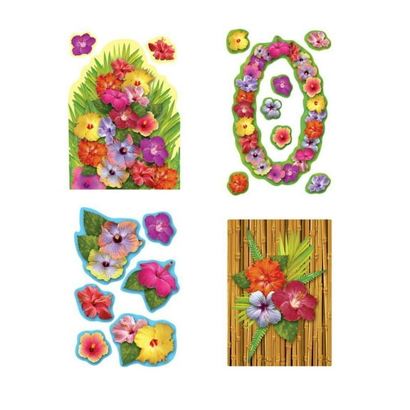 Hibiscus Cutouts Party Accessory (1 Count) (18/pkg) Pkg/12