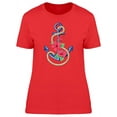 thumbnail image 1 of Hibiscus Floral Anchor Doodle T-Shirt Women -Image by Shutterstock, Female Large, 1 of 2