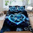 thumbnail image 1 of Hibiscus Floral Duvet Cover Exotic Sea Turtle Bedding Set Microfiber Hawaiian Tribal Polynesian Comforter Cover Single King Size, 1 of 4