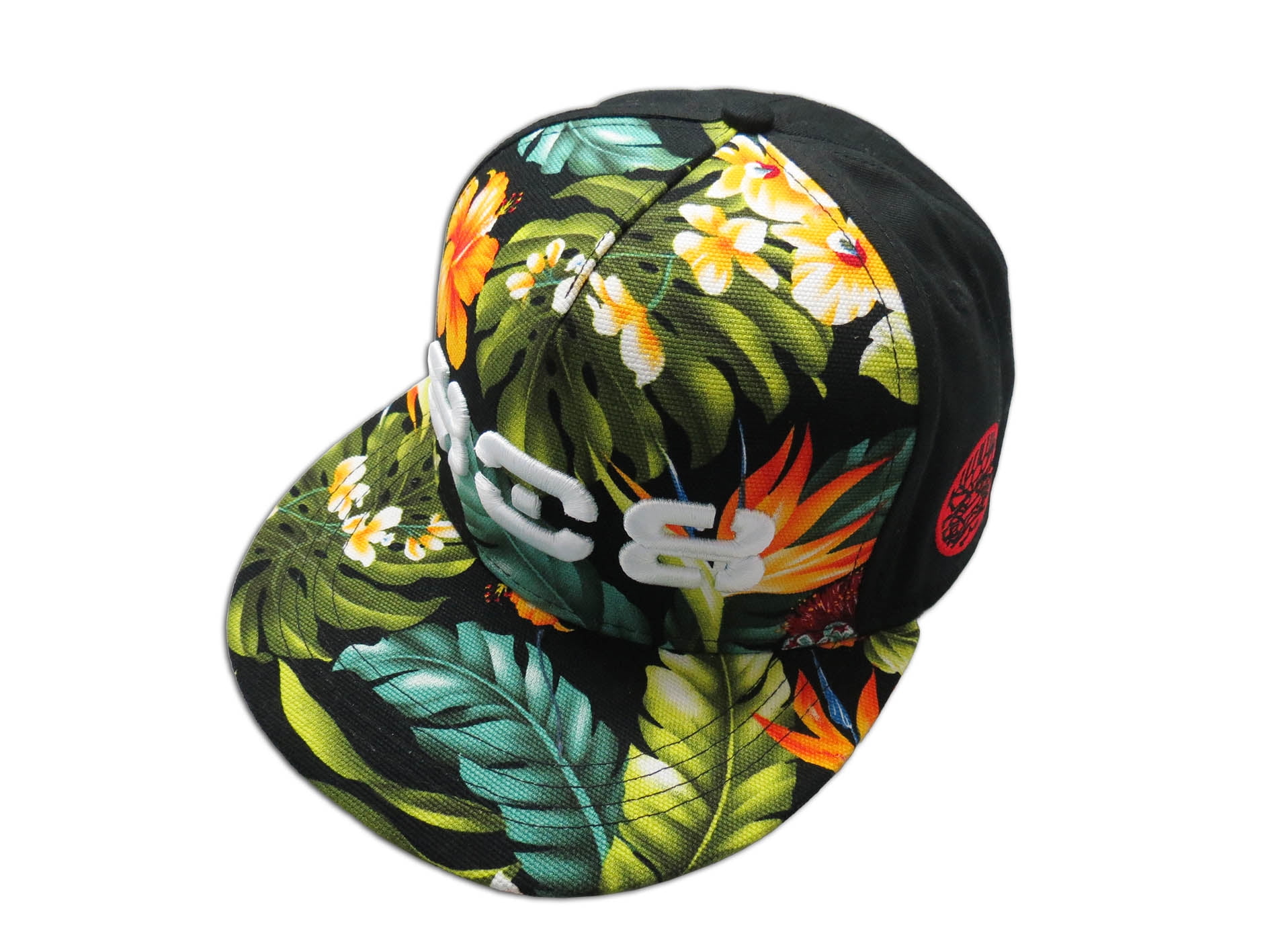 Hibiscus Floral Embroidered Cap