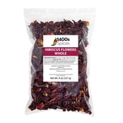 8oz Hibiscus Flower Dried Whole, Flor de Jamaica by 1400s Spices