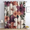 thumbnail image 1 of Hibiscus Flower Blackout Curtains For Bedroom Decor, Tropical Flower Curtains Grommet Curtains, Botanical Floral Drapes Thermal Insulated For Living Room 26"W x 54"L (Pack of 2), 1 of 6