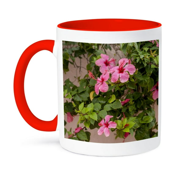 3dRose, Hibiscus flower, Cozumel, Mexico - SA13 JEN0000 - Jim Engelbrecht, 15oz Two-Tone Red Mug