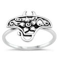 thumbnail image 1 of Hibiscus Flower Hawaiian Sting Ray Ring .925 Sterling Silver Band Jewelry Female Male Unisex Size 6, 1 of 4