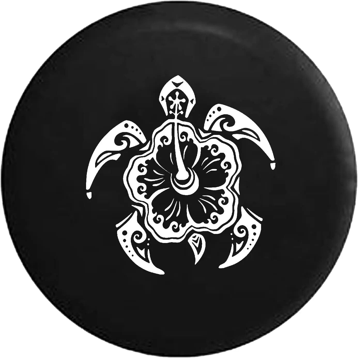 Hibiscus Flower Sea Turtle in The Ocean Spare Tire Cover fits SUV