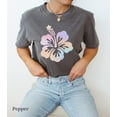 thumbnail image 1 of Hibiscus Flower Shirt, Floral Crewneck, Summer Flower Tees, Tropical Vacation Shirts Women, Beachy Shirts, Summer Aesthetic, 1 of 5