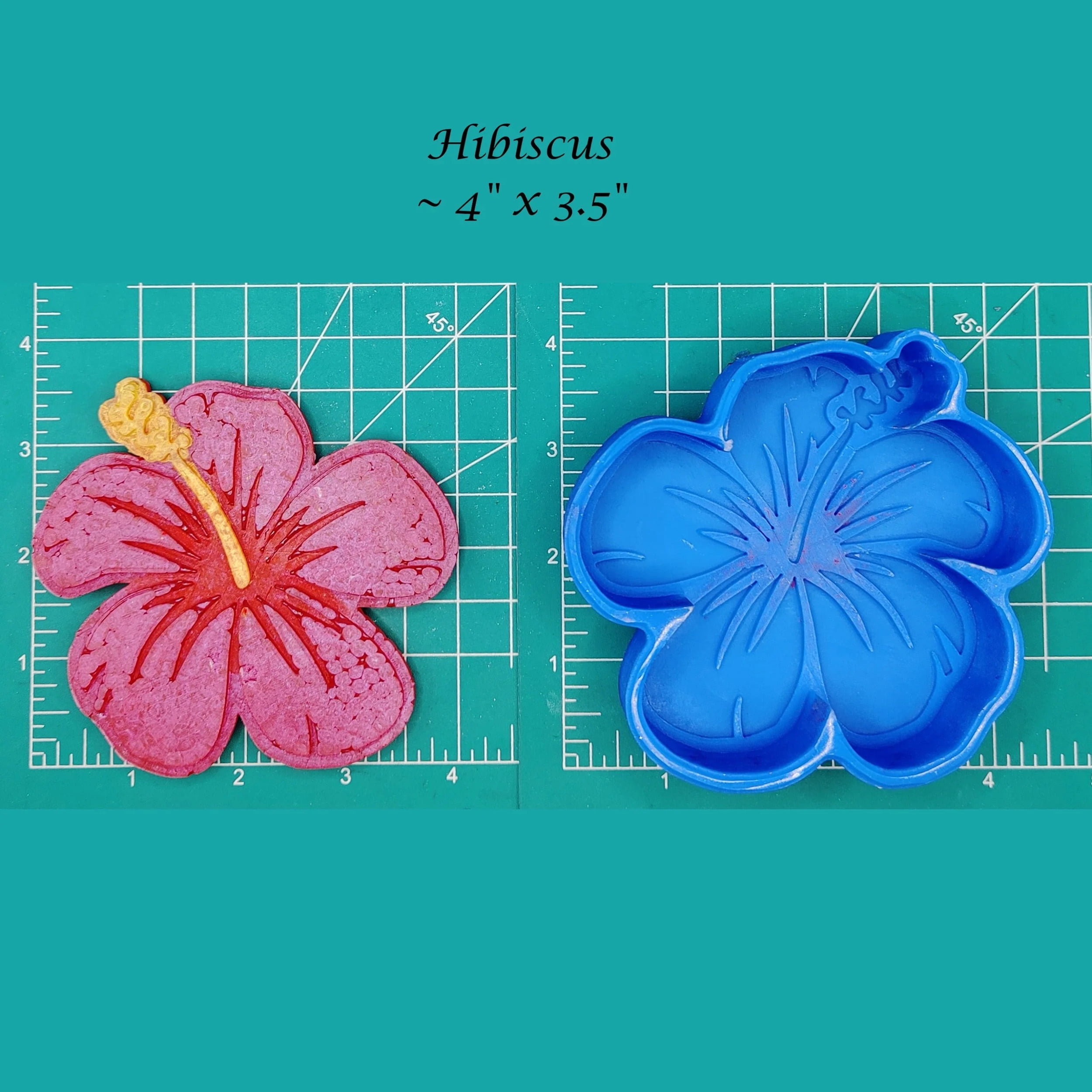 Sijiangmold Tropical Theme Silicone Molds Set Of 6 - Hibiscus, Flamingo, Leaves For Fondant, Chocolate, Clay