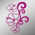 thumbnail image 1 of Hibiscus Flower Vine Decal Sticker | 5.5-Inches By 4-Inches | Hot Pink Vinyl, 1 of 1