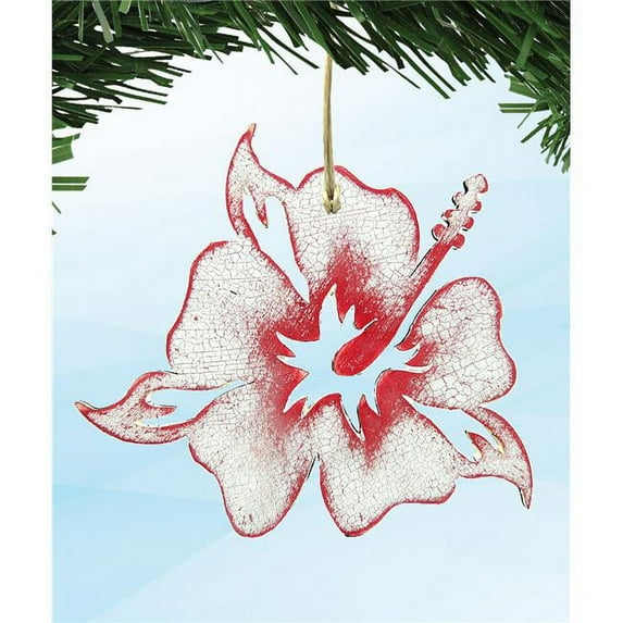Hibiscus Flower Wooden Ornament