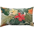 thumbnail image 1 of Hibiscus Flowers Pillow Cover 12x20 inch Summer Colorful Hawaiian Tropical Plants Palm Leaf Pillows Decorative Throw Pillows Farmhouse Decor for Home Cushion Case, 1 of 6