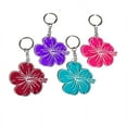 thumbnail image 1 of Hibiscus Hawaiian Flower Keychain, Womens Wallet Purse Charm, Cute Wristlet Keyring, New Car Gift For Her, Beach Ocean Lover Phone Pendant, 1 of 3