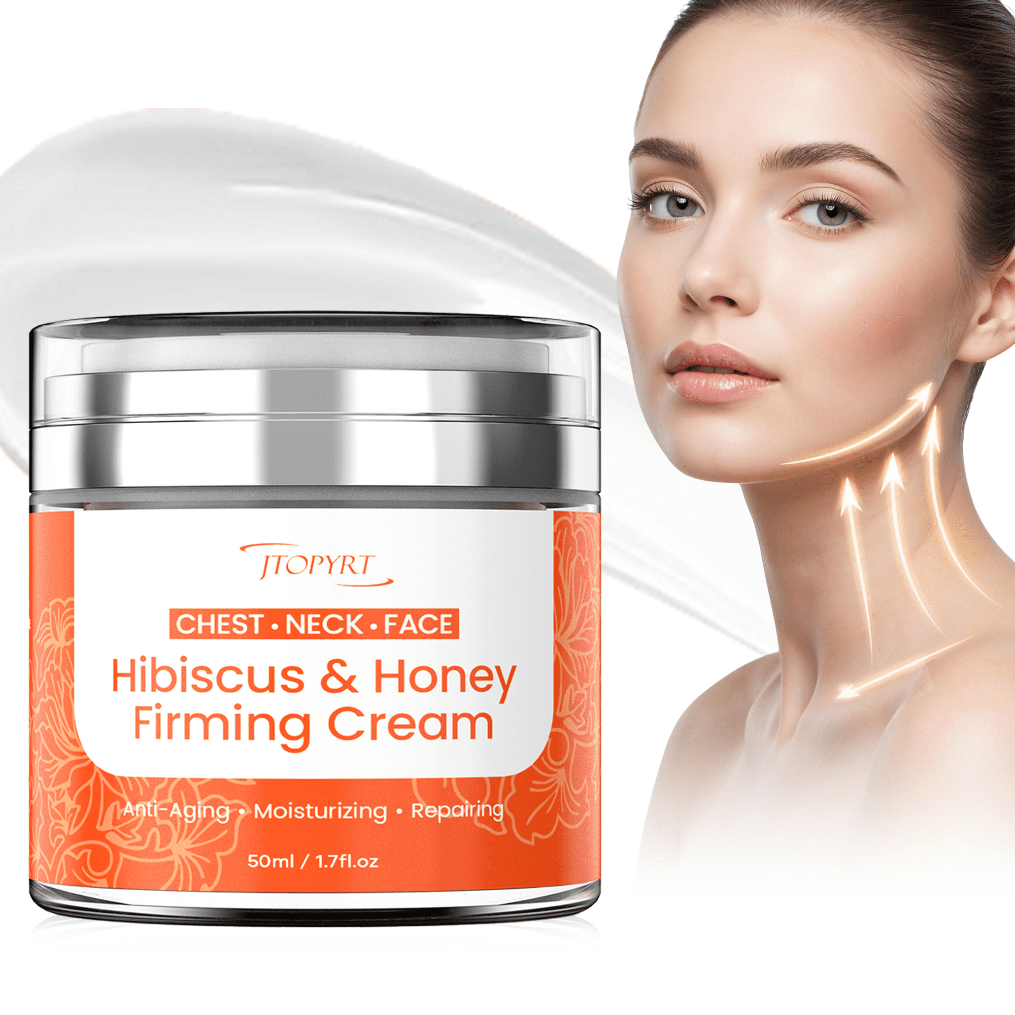 Jtopyrt Neck Cream, 1.7 oz, Tightening, Firming, Nourishing, Daily