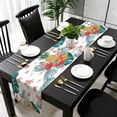 thumbnail image 1 of Hibiscus Leaf Fresh Table Runner Luxury Home Dining Table Coffee Table Holiday Wedding Decoration Party Dinner Table Runner, 1 of 5