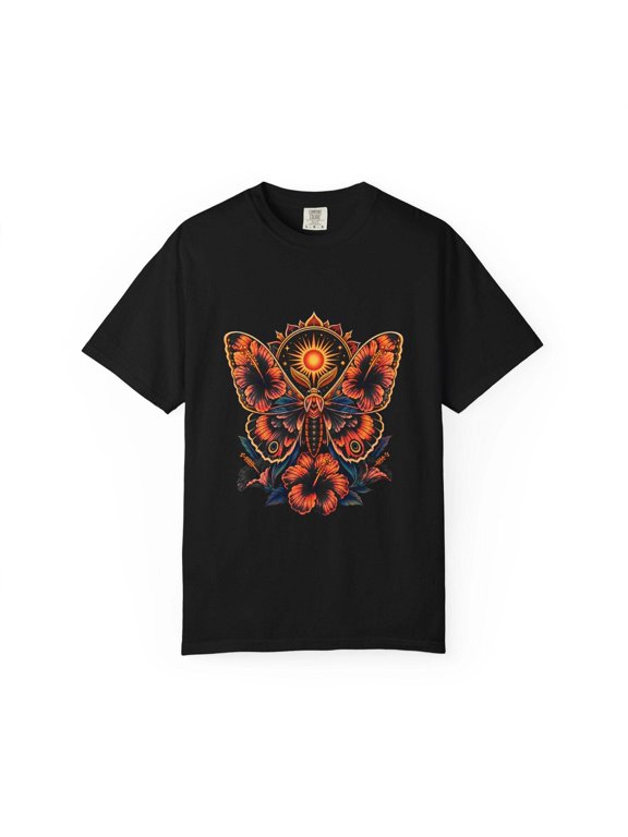 Hibiscus Moth Sunflare T-Shirt Graphic