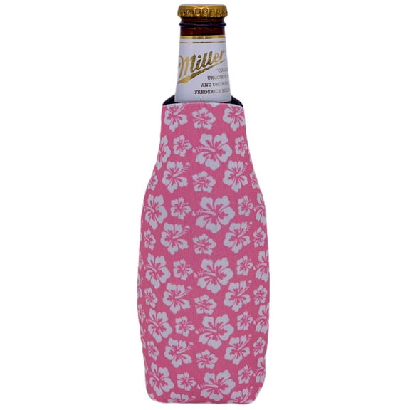 Hibiscus Pattern Beer Bottle Coolie