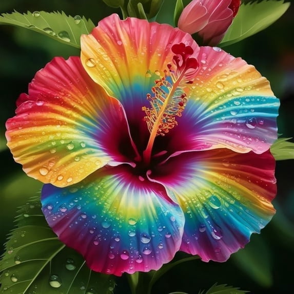 Hibiscus Planting-Ornamental-Premium Garden Stakes-Home Decoration-(Non-Artificial)