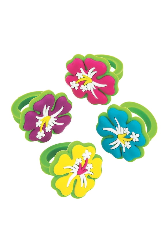 Hibiscus Rings - Jewelry - 12 Pieces