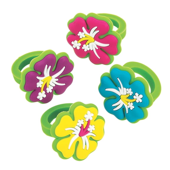 Hibiscus Rings - Jewelry - 12 Pieces