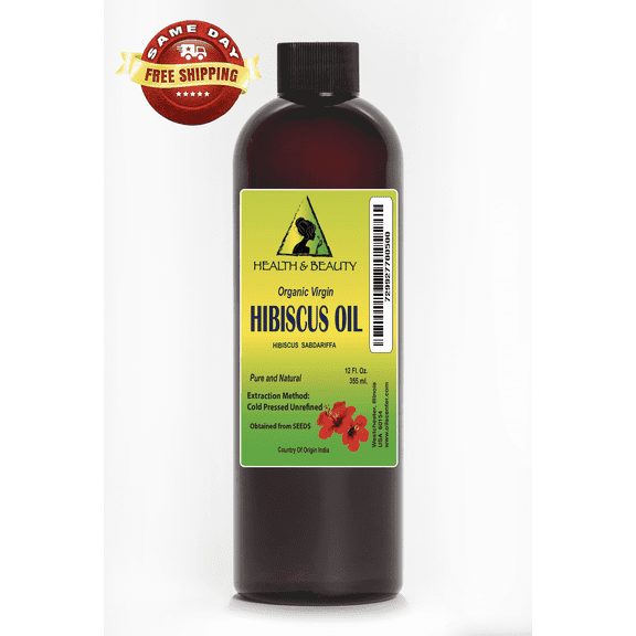 Hibiscus Seed Oil Unrefined Organic Virgin Carrier Cold Pressed Natural 100% Pure 24 oz