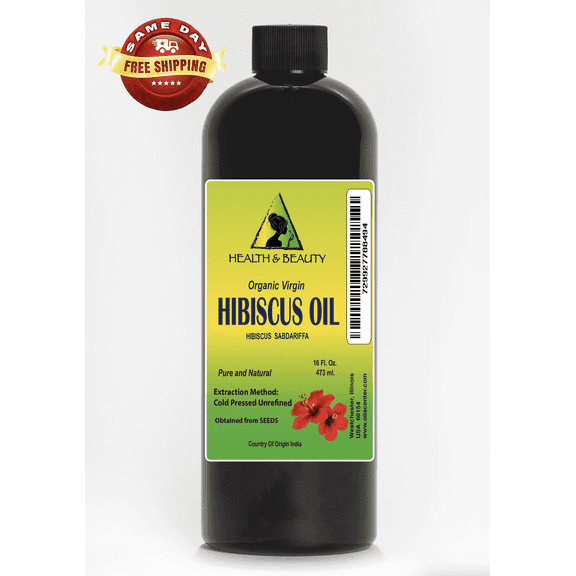 Hibiscus Seed Oil Unrefined Organic Virgin Carrier Cold Pressed Natural 100% Pure 64 oz