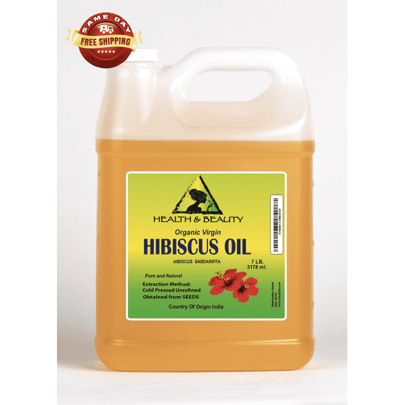 Hibiscus Seed Oil Unrefined Organic Virgin Carrier Cold Pressed Natural 100% Pure 7 lb