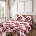thumbnail image 1 of Ambesonne Hibiscus Fitted & Flat Sheet with Shams 4 Pcs Set, Tropical Jungle Flower Art, King, Dark Pink Pale Pink, 1 of 1