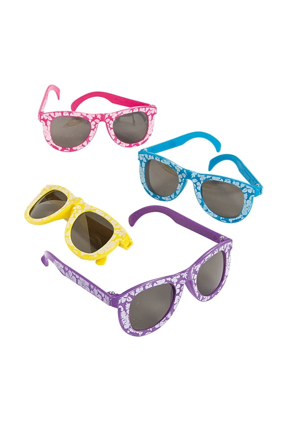 Hibiscus Sunglasses - Party Favors - 12 Pieces