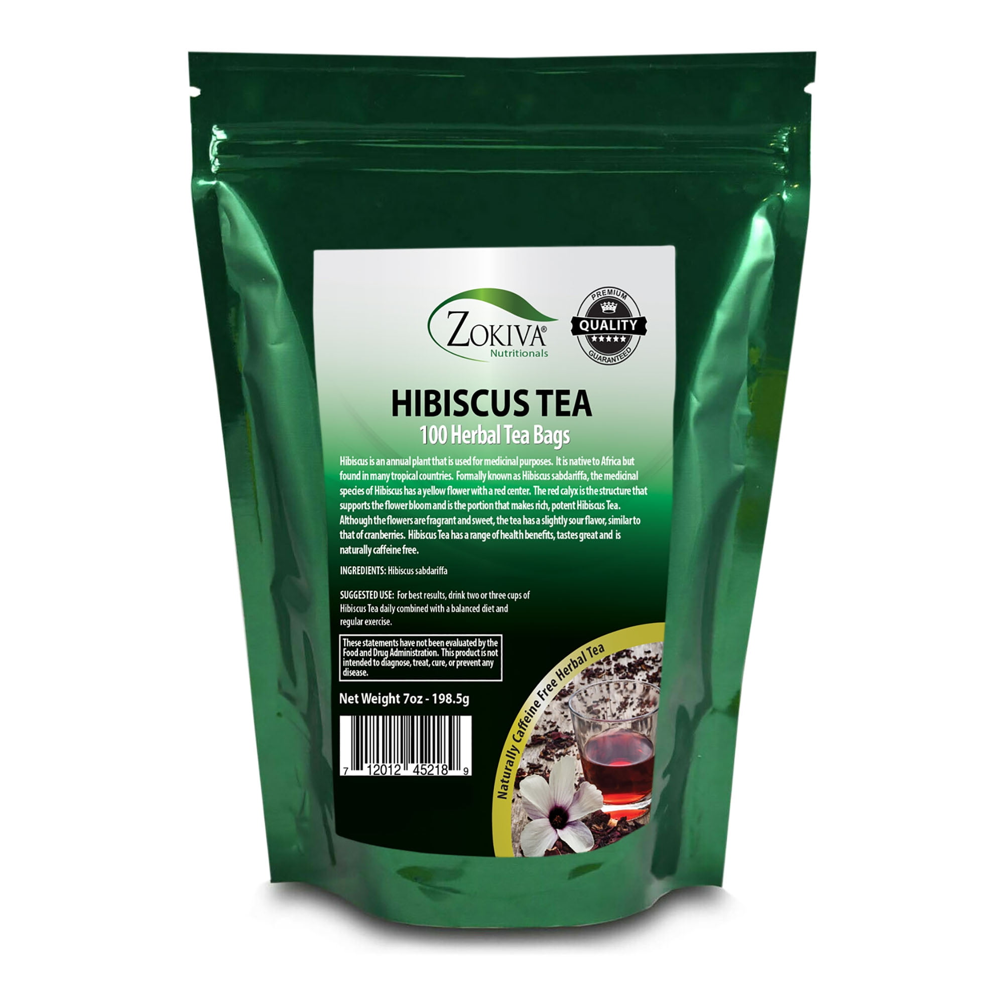 Hibiscus Tea Bags Mega Pack (100 Bags) All-Natural Energy Booster
