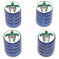 thumbnail image 1 of Hibiscus Turtle Hawaii Hawaiian Tire Rim Wheel Aluminum Valve Stem Caps, Multiple Colors, 1 of 1