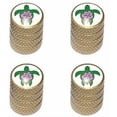 thumbnail image 1 of Hibiscus Turtle Hawaii Hawaiian Tire Rim Wheel Aluminum Valve Stem Caps, Multiple Colors, 1 of 1