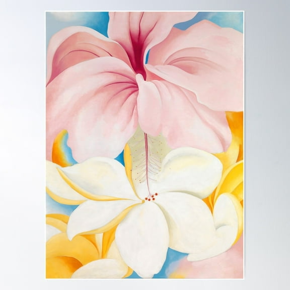 Hibiscus With Plumeria (1939), By Georgia O'Keeffe Poster Wall Art, Modern Wall Decor For Living Room Bedroom, 8x12 UNFRAMED