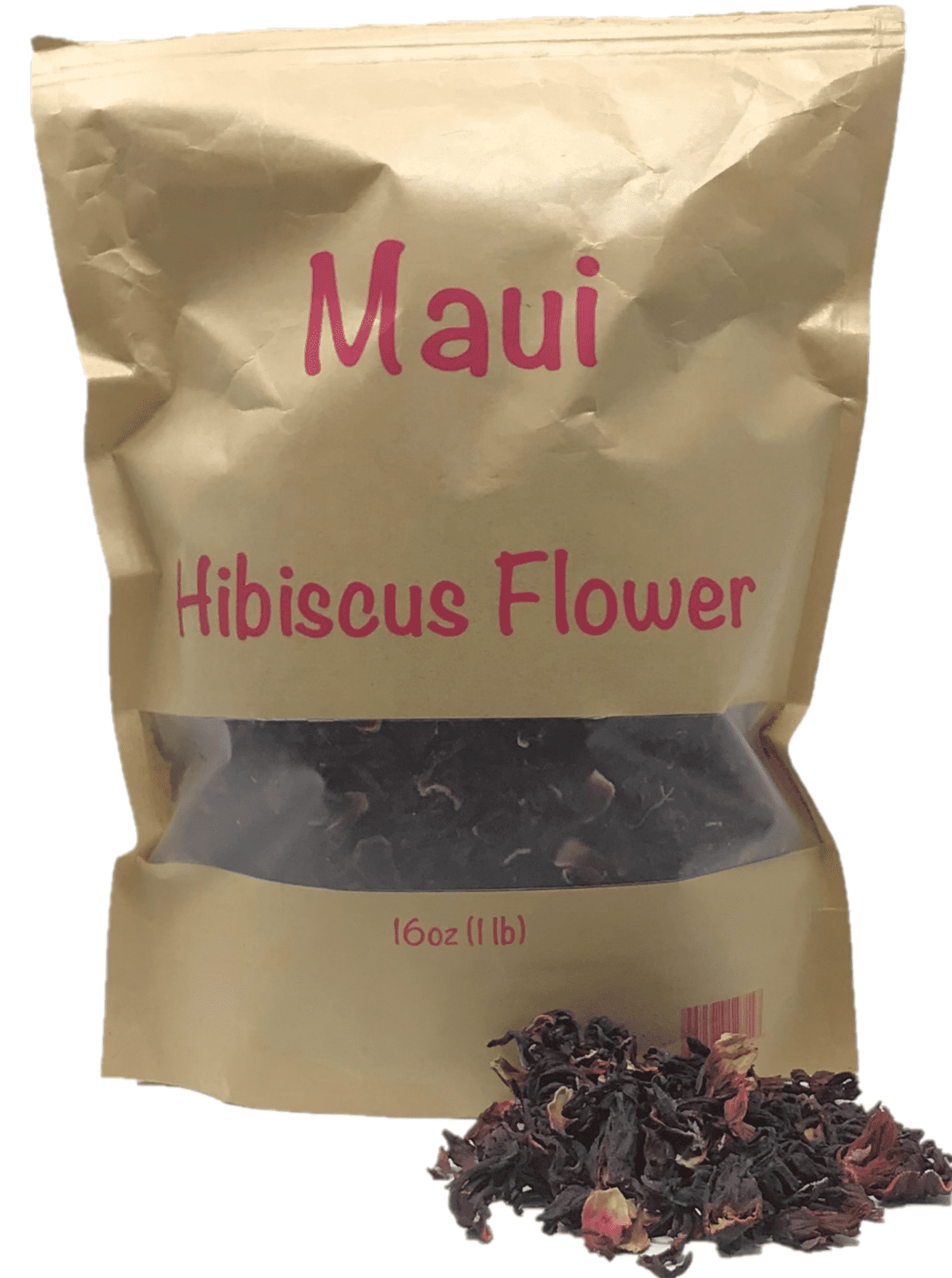 Hibiscus flower. 1 Pound (between 15 to 16 oz) 100% Natural Dried Hibiscus Flower Cut & Sifted, 1 Pound Bulk Bag. 100% raw for perfect Hibiscus Tea or a cold drink. ( Newly Improved Sealer Packaging)